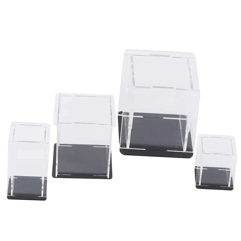 1Pc Acrylic Display Case Self-assembly Clear Cube Box UV Dustproof Toy Protection Not Including Other Items Grownups