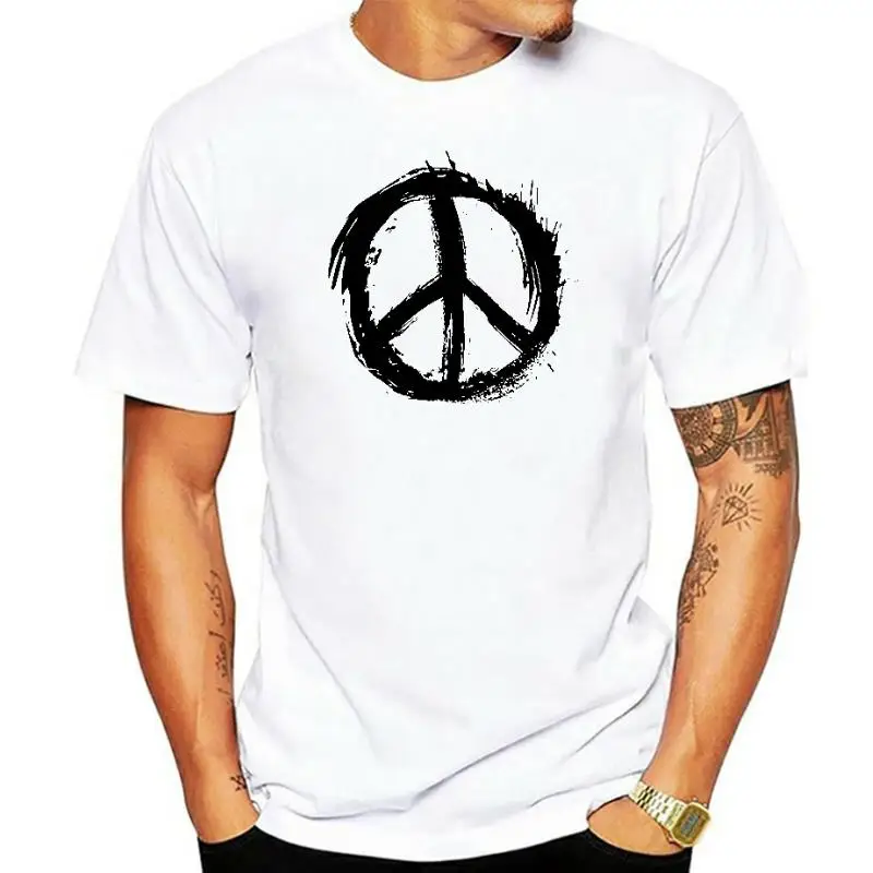 Peace T Shirt with arty CND logo men t shirt