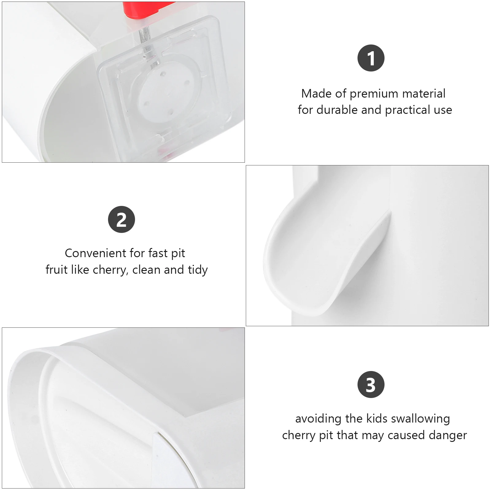 

Fruit Core Removal Tool Cherry Olive Pitter Pineapple Vegetable White Staff No Smell Non Toxic Impermeable Easy Clean