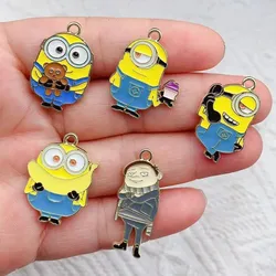 10pcs Enamel Cartoon Animal Charms for Jewelry Making Earring Keychain Pendant Bracelet Necklace DIY Finding Alloy Accessories