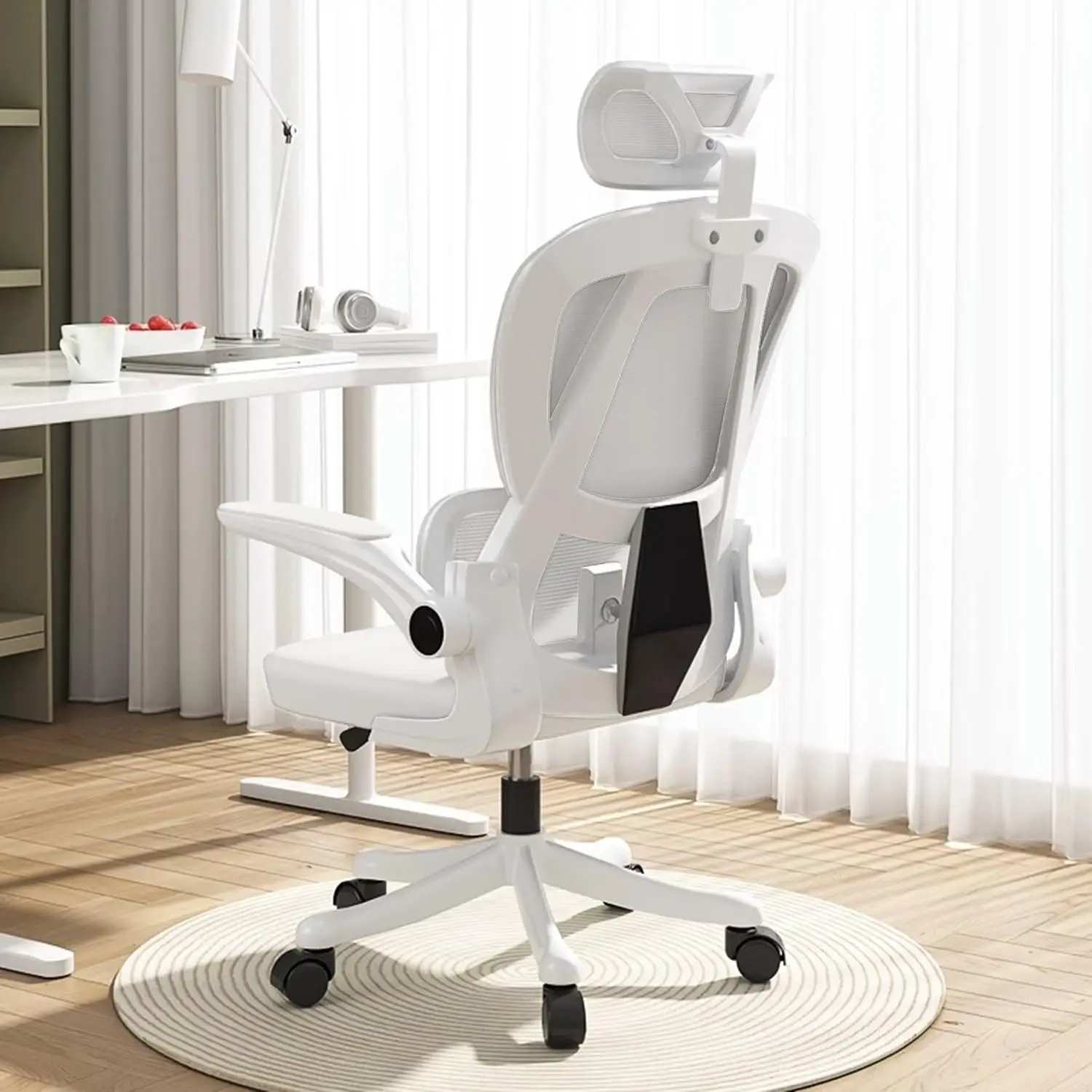 

Office Chair Mesh Desk Chair, Ergonomic High-Back Rolling Gaming Work Chairs With Wheels And Adjustable Headrests,Comfortable