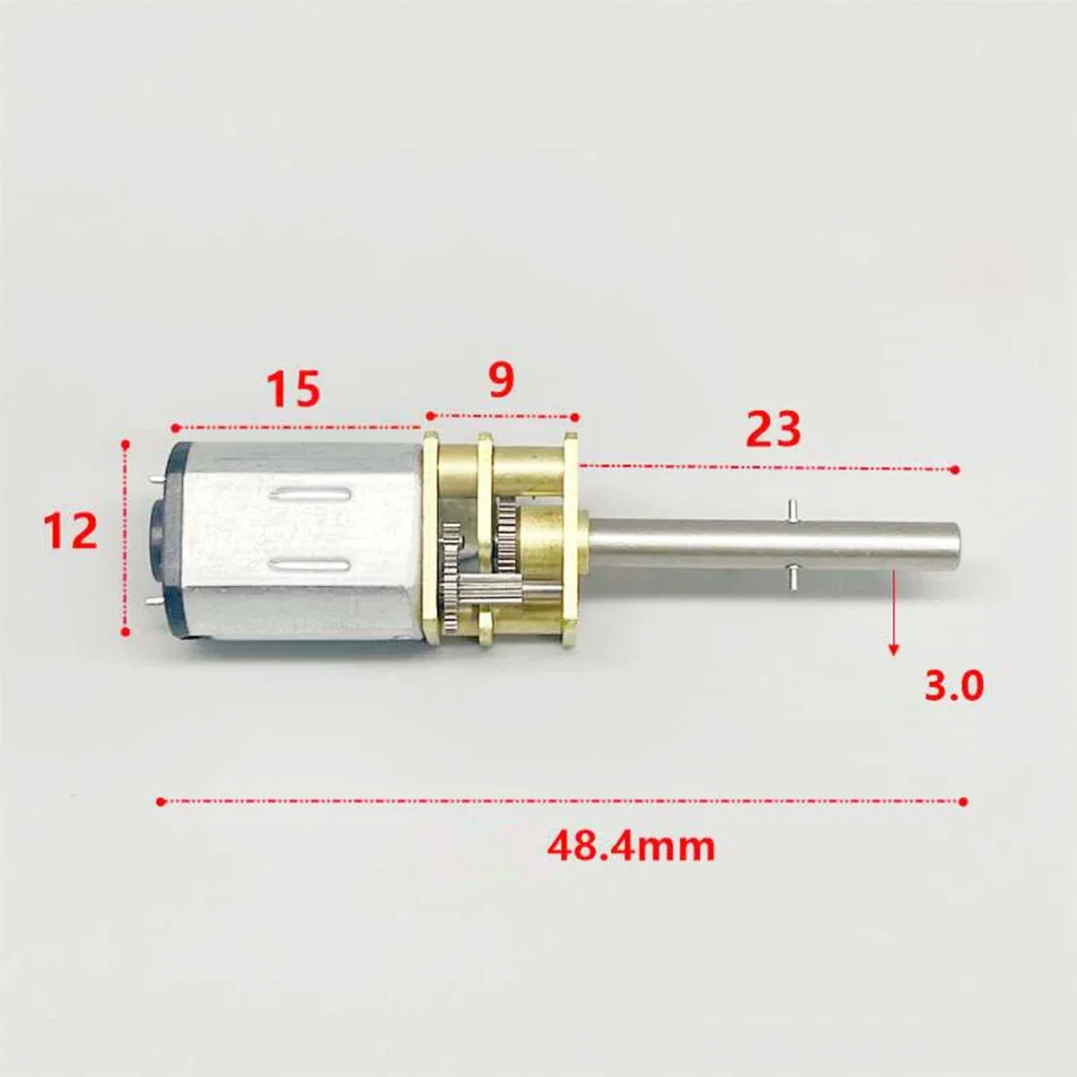 Mini N20 Gear Motor GM12-N20VA 23mm Long Shaft DC 3V 4.5V 6V 1900RPM Electric Gear Motor Motor Gear Adjustable Speed Reversed