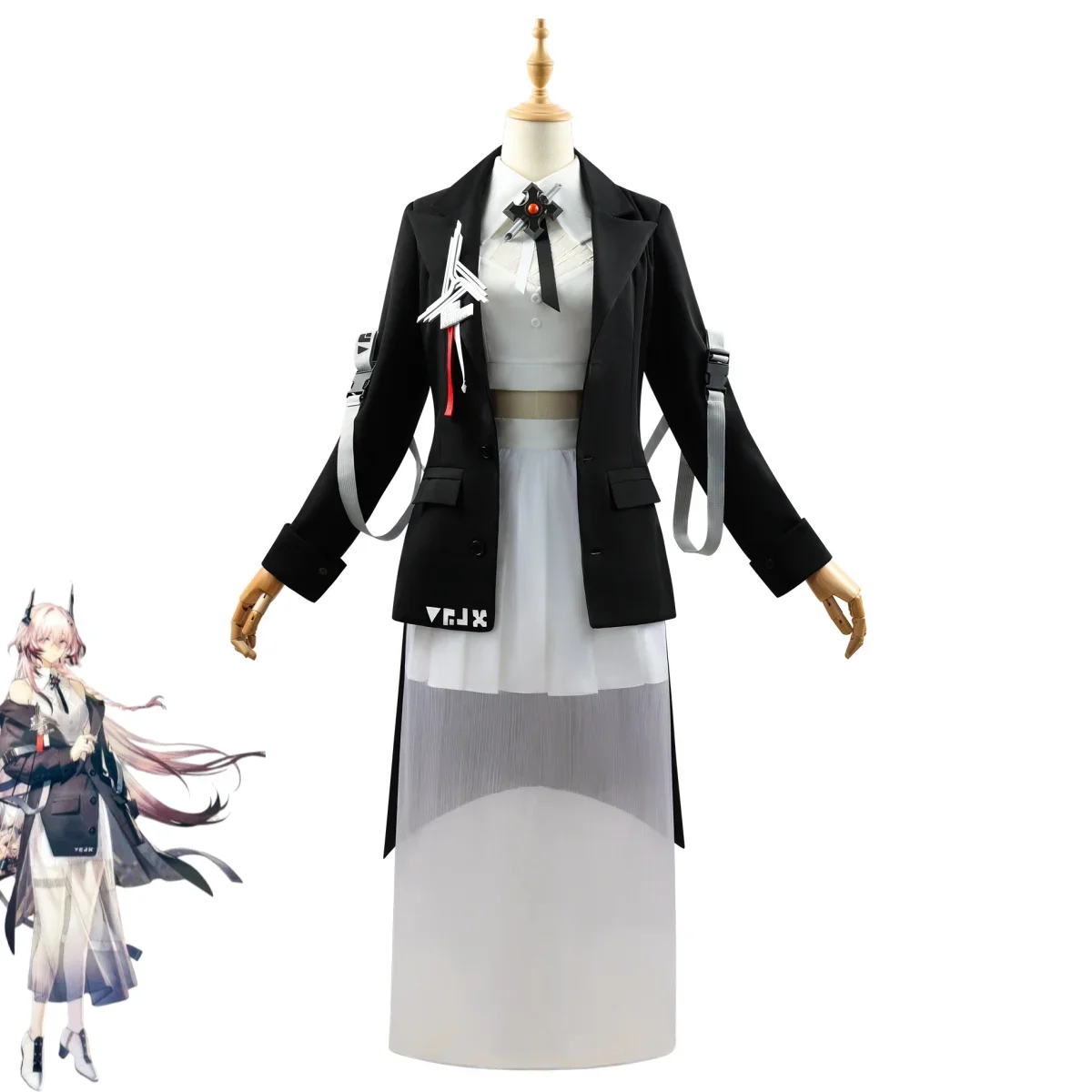 Anime Game Arknights Theresa Civilight Eterna Cosplay Costume Rhodes Island Sarkaz King Coat Skirt Wig Woman Sexy CarnivalSuit