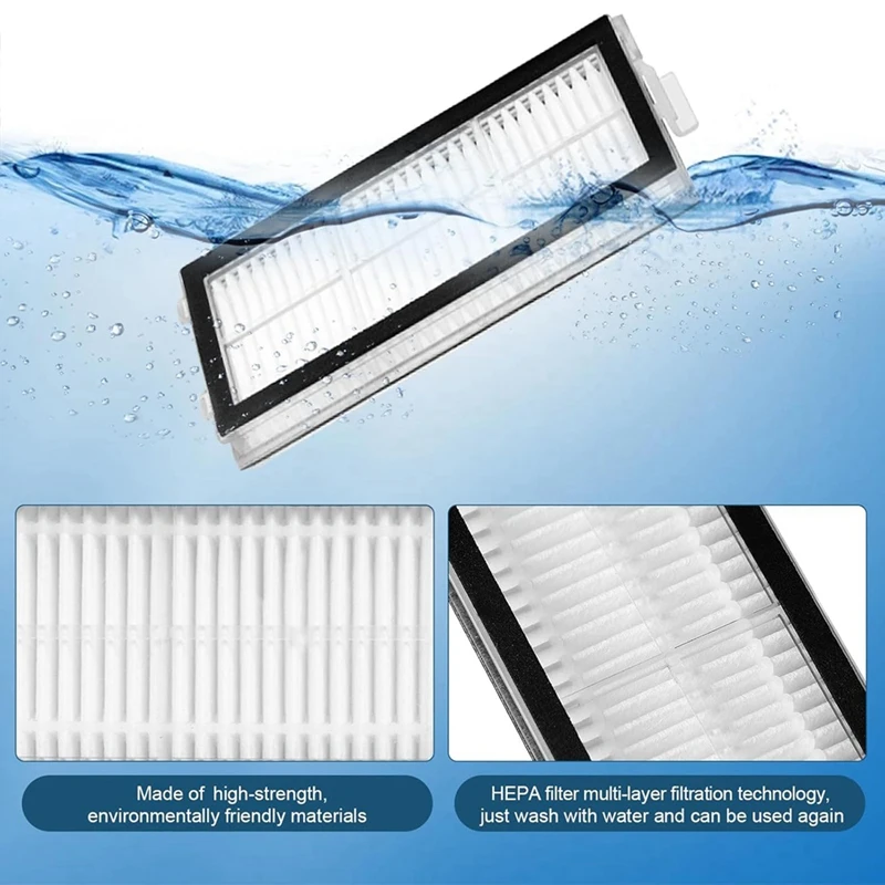 Hepa Filter Replacement Parts For Roborock Q Revo Master/Q Revo Slim Robot Vacuum Cleaner Replacement Accessories