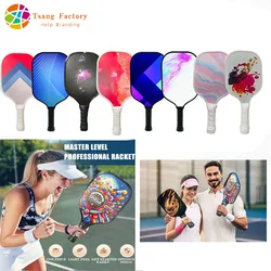 Fiberglass Surface Pickleball Paddles Durable Non-Slip Grip Lightweight Popular Indoor Outdoor Sport Accessory Pickleball Racket