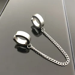 Stainless Steel Clip-on Fake Earrings Non-piercing Earcuff Ear Clip Earrings Without Piercing Punk Personality Jewelry