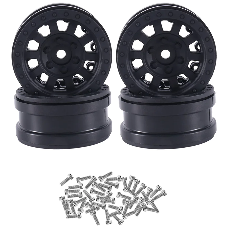 

ABJL-4PCS Plastic Beadlock 1.9 Wheel Hub Wheel Rim For 1/10 RC Crawler Car Axial SCX10 Wraith RR10 Capra RBX10 Traxxas TRX4