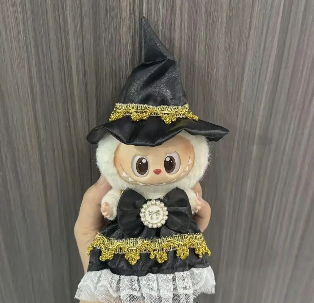 

For 17cm Labubu Doll Transformable Pumpkin Demon Angel Halloween Costume With Cape Ropa Labubu Doll Accessories Christmas Gift
