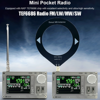 Full Band Radio TEF6686 FM/LW/MW/SW with LCD Display DSP Radio Rechargeable Pocket Radio Gifts for Seniors Elderly