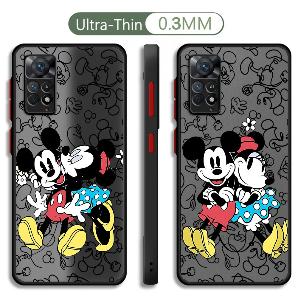 Disney Mickey Minnie Mouse Phone Case for Redmi A2 A1 Plus 10A 9A 12C 9C 10C 10 12 5G K40 Pro 9T 9 Matte Back Shockproof Cover