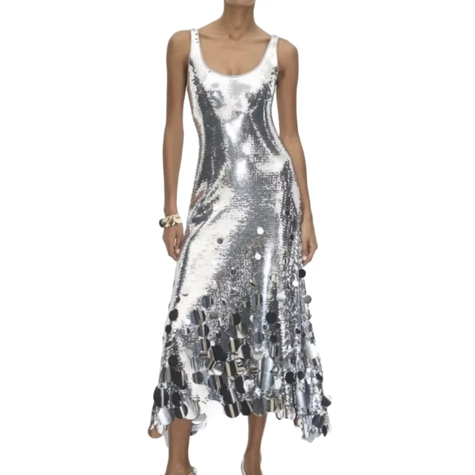 Sequins Evening Dress Dresses Women Sexy Sleeveless Party Jumpsuit Matching Set Spring Summer