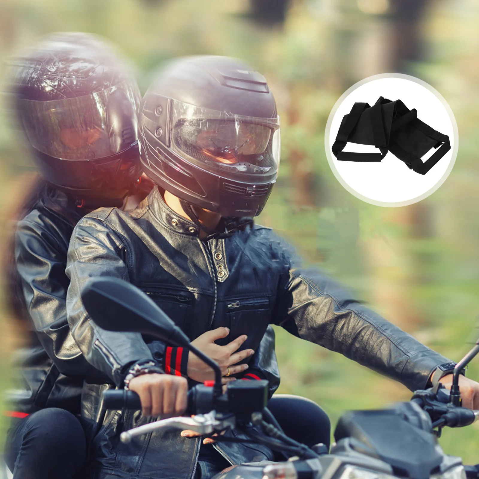 

Motorcycle Waist Protective Belt for Adult Riders Black Adjustable Strap Heavy Duty Oxford Material Anti Tear Support for Back