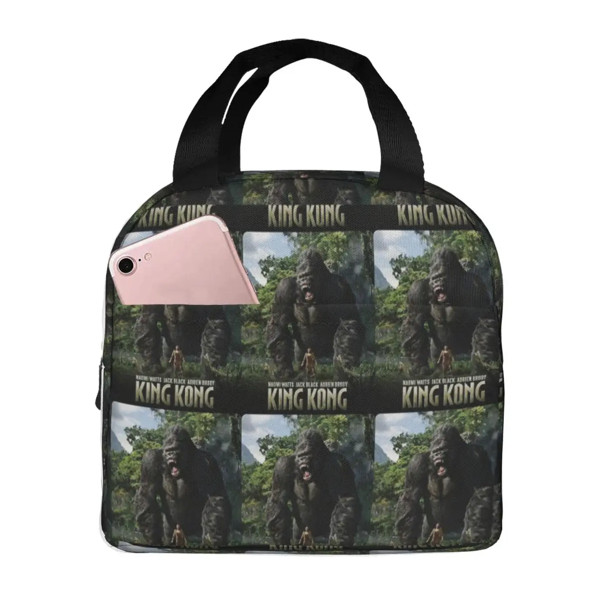 King Kong Lunch Bags Insulated Bento Box Waterproof Lunch Tote Resuable Picnic Bags for Woman Children School