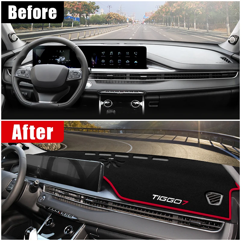 For Chery Tiggo 7 Pro Max 2021 2022 2023 Car Dashboard Cover Sun Shade Avoid Light Mat Pad Instrument Panel Carpets Accessories