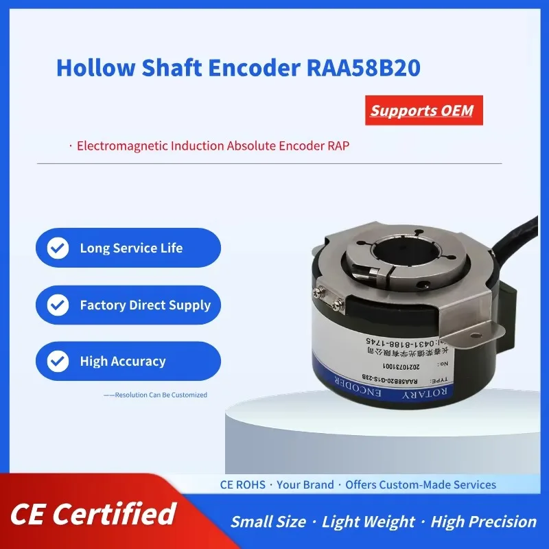 RAA58B Electronic Multiturn Absolute Rotary Encoder 58mm for Packaging Machinery