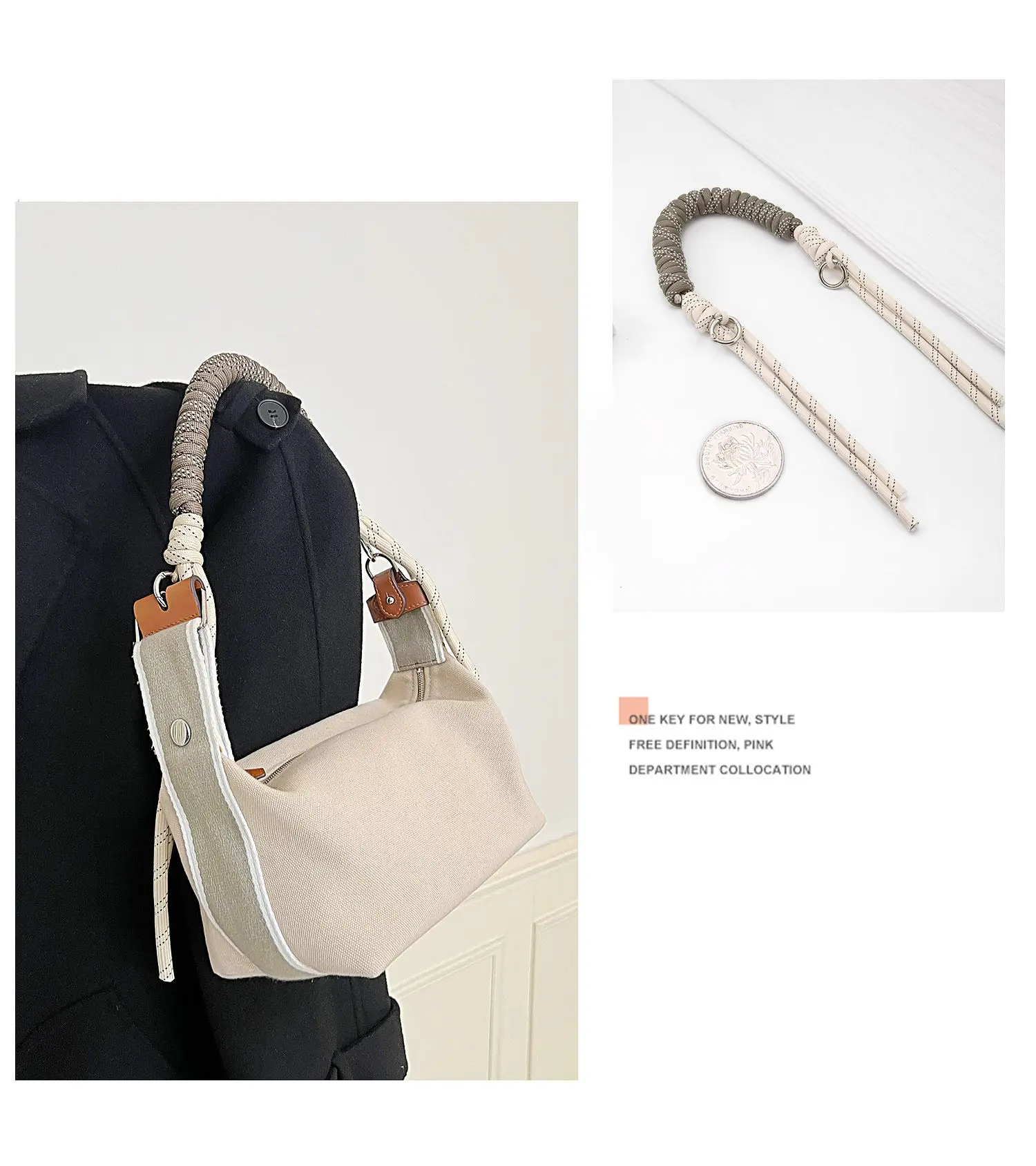 Woven Hand Strap and Underarm Strap Conversion Buckle for Bride a Brace Case S Bag Strap Modification No Damage to Your Bag