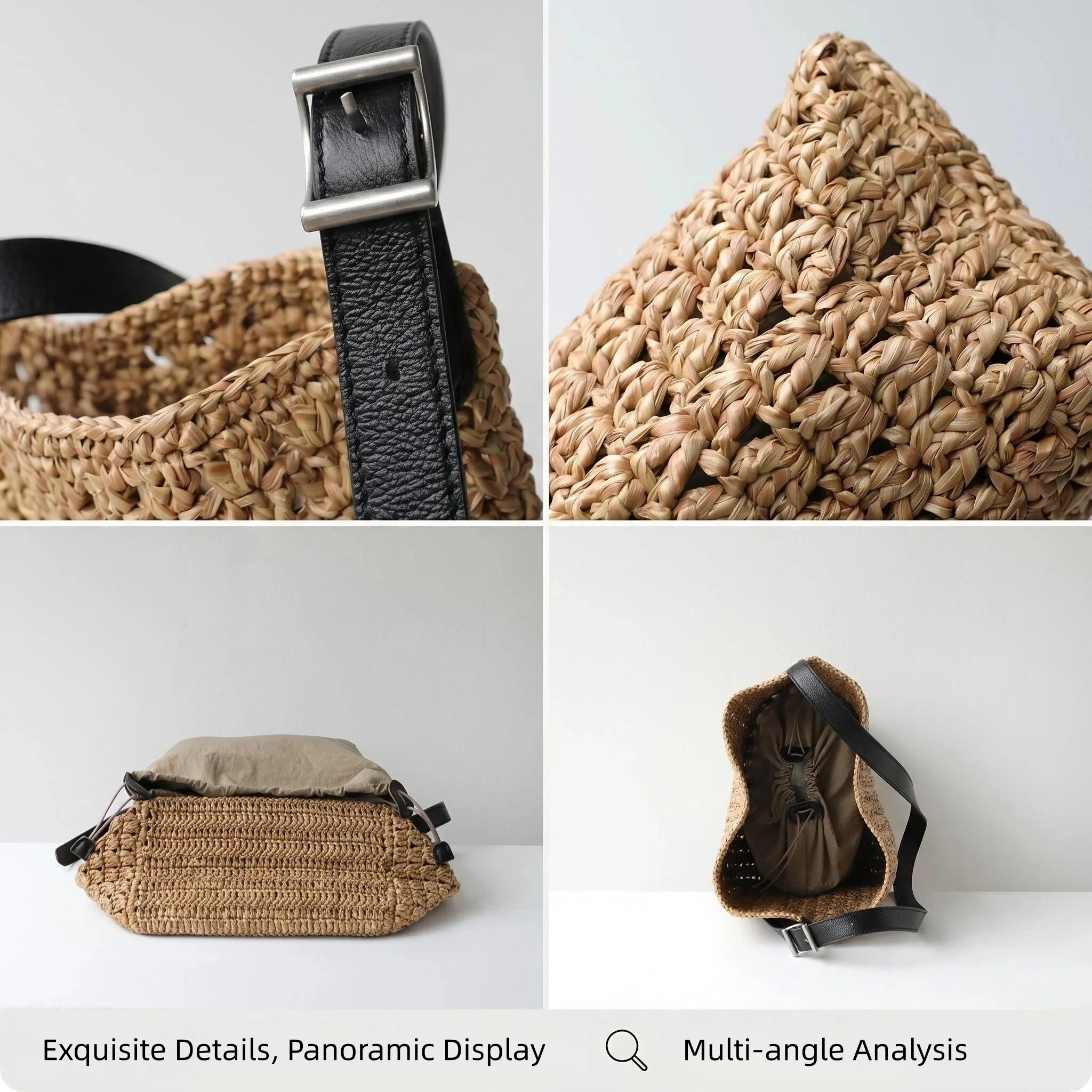 Sac seau en raphia naturel pou - Women'S Raffia Bags avis et prix