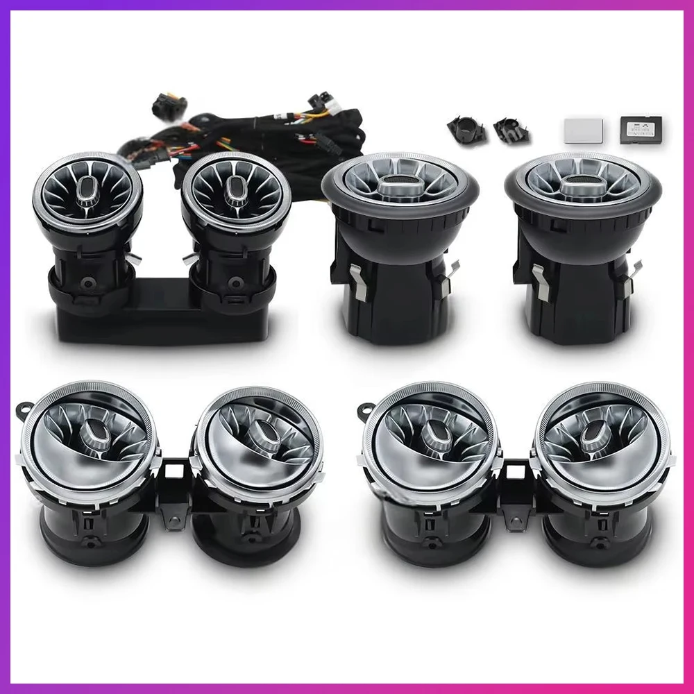 

64 цвета и управление через приложение для смартфона в комплекте, розетка для кондиционера для Mercedes W205/X253/GLC/W213, пользовательские вентиляционные фонари