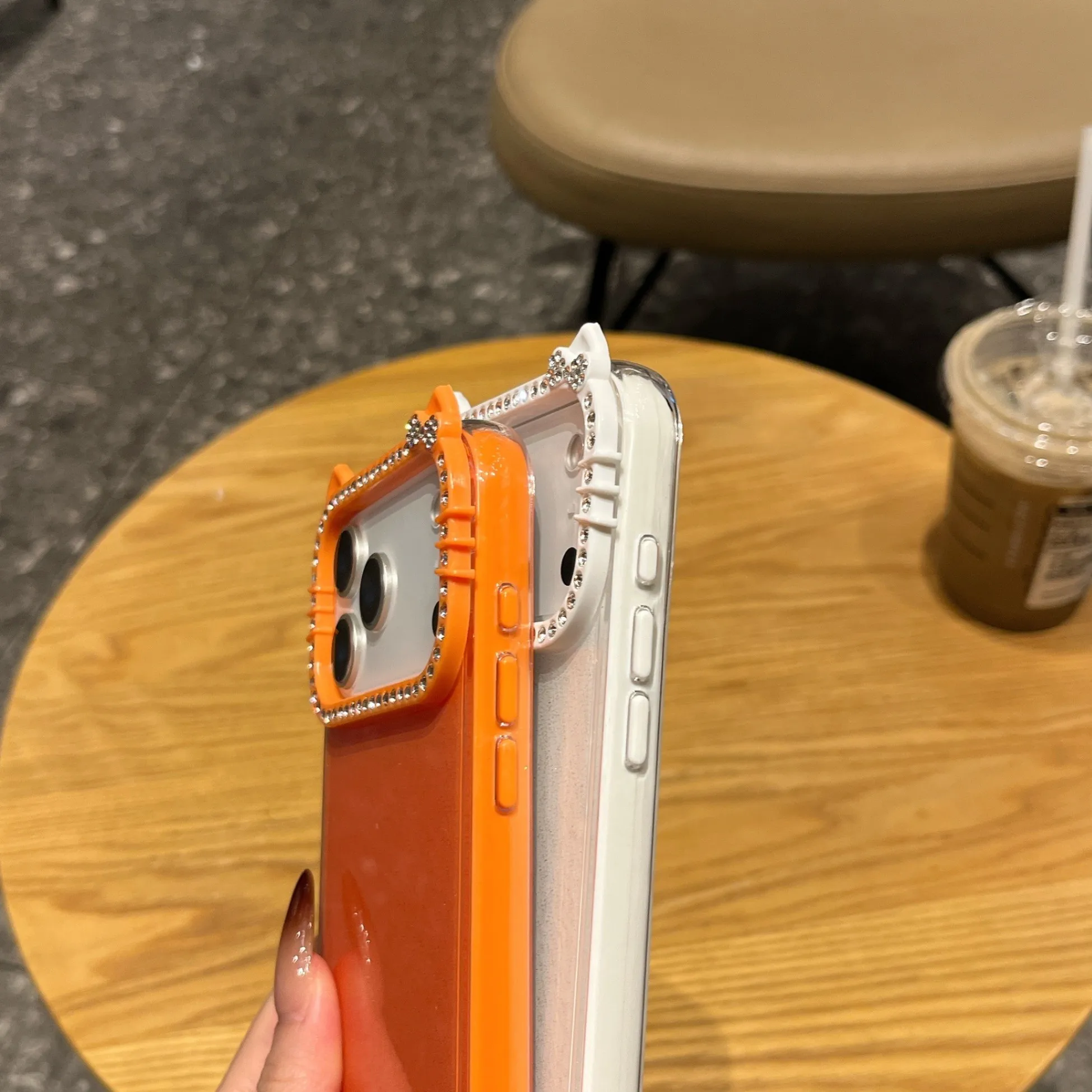 Чехол для телефона с кошачьими ушками подходит для iPhone 17, 16, 15, 14, 13, 12 pro Max, новый креативный персонализированный женский чехол с защитой от падения, новая мода