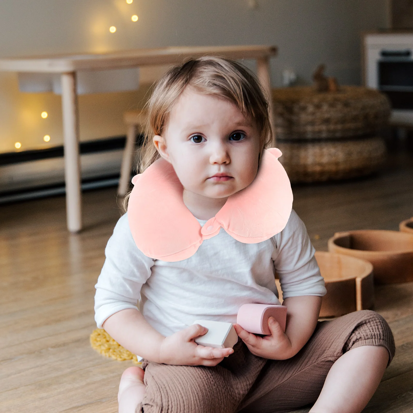 

Neck Pillow Travel U shaped Cartoon Memory Foam Adjustable Kids Neck Pillow Buckle Soft Touch Portable Outdoor Sleep Aid