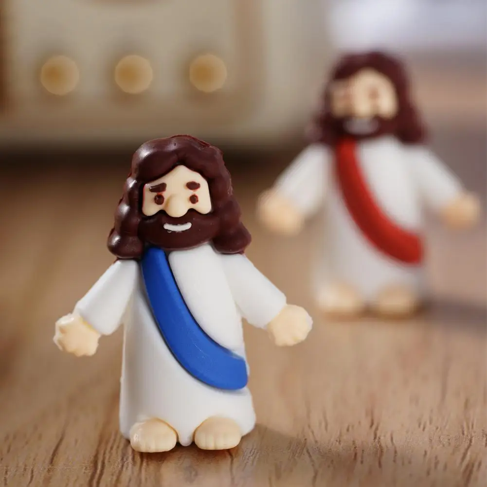 Mini statue de jésus, décoration de pâques, petites figurines de jésus, jésus t'aime, Mini figurines de jésus, cache-cache, cadeaux de fête religieux