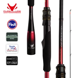PURELURE Red TORRENT – Caña lubina carbono Toray con anillas Fuji