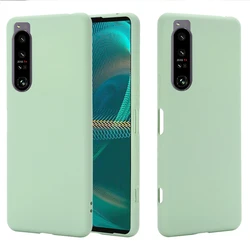 For Xperia 1 IV чехол Liquid Silicone Case For Xperia 10 IV Soft TPU Gel Rubber Protective Back Cover