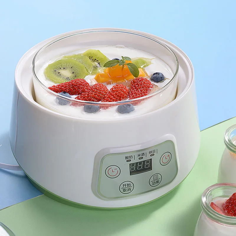 1.3L Automatic Yogurt Machine Constant Temperature Fermentation Rice Wine Machine Natto Machine Glass Liner 3 in 1 Yogurt Maker