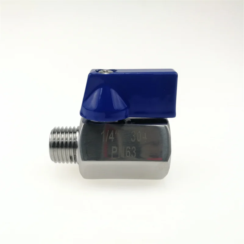 Mini Ball Valve 1/4' BSPP Thread Male X Female 304SS and 316SS Stainless Steel