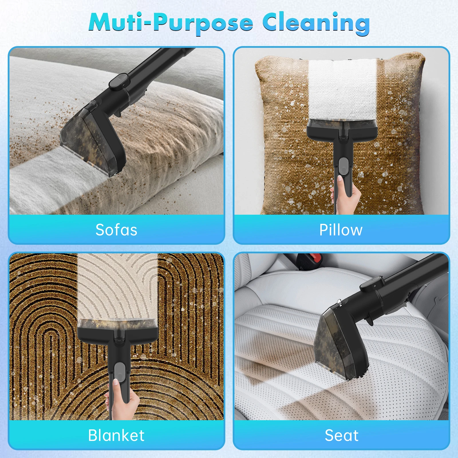 OMESER 20000Pa Portable Carpet Cleaner Machine 600W Upholstery Cleaner Pet Special Stain Cleaner Powerful for Sofa Car Seat New