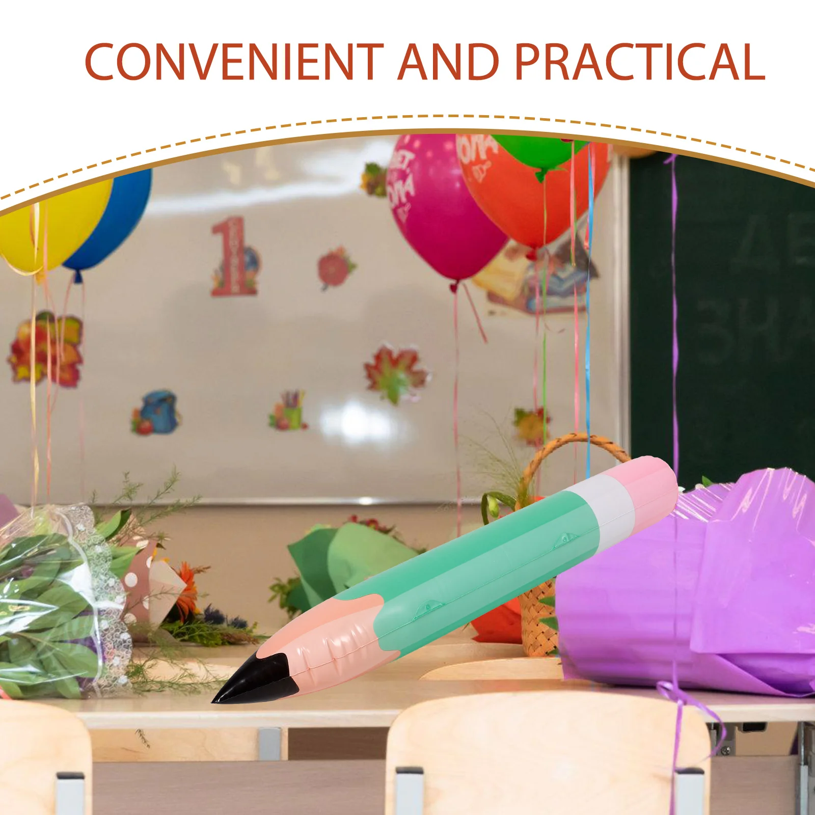 

1pcs Large Inflatable Pencil Pvc Blow Up Balloon For Party Classroom Decoration Birthday Themed Giant