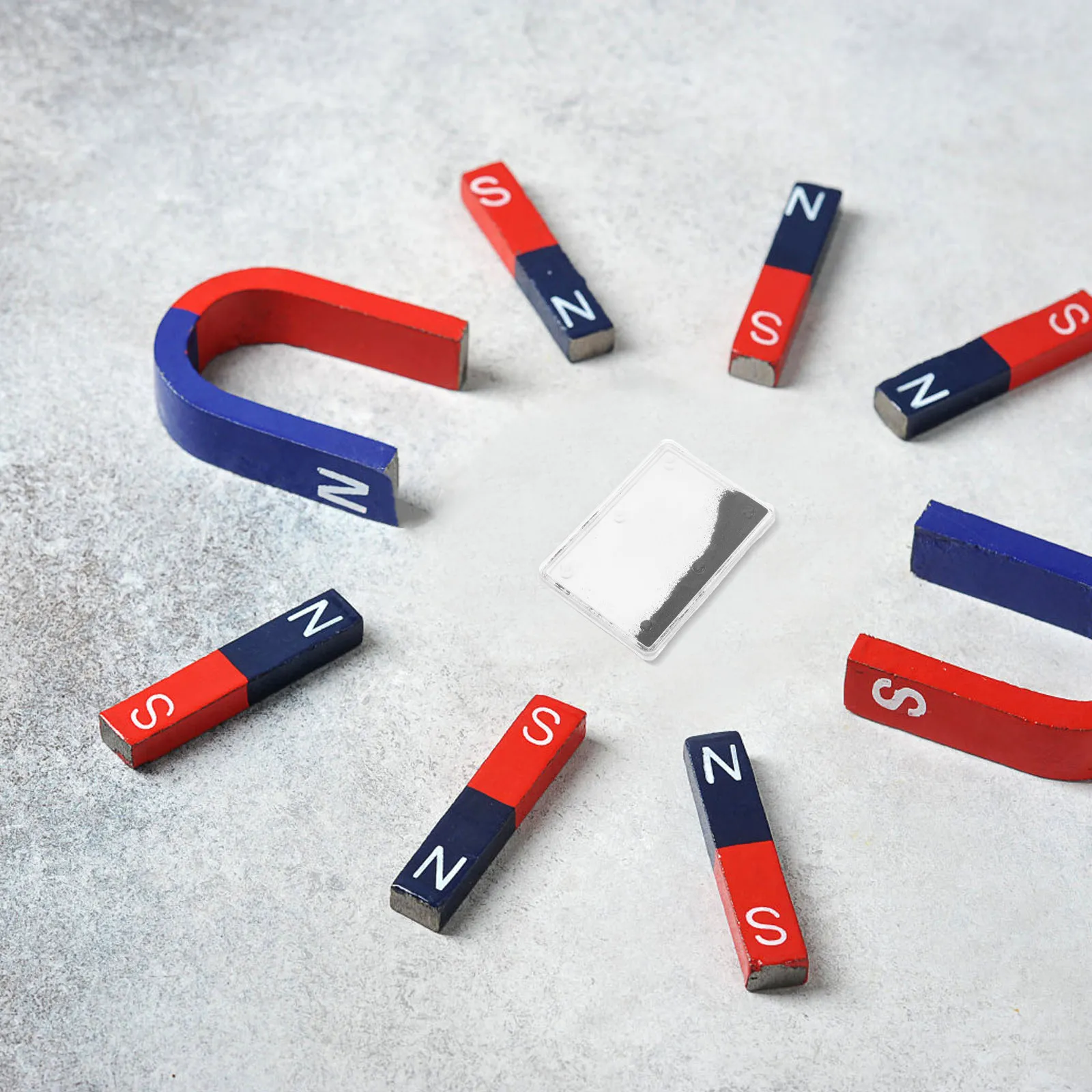 

Iron Powder Teaching Box Magnetic Field Show Science Experiment Filings Magnet Education Tool for School Learning