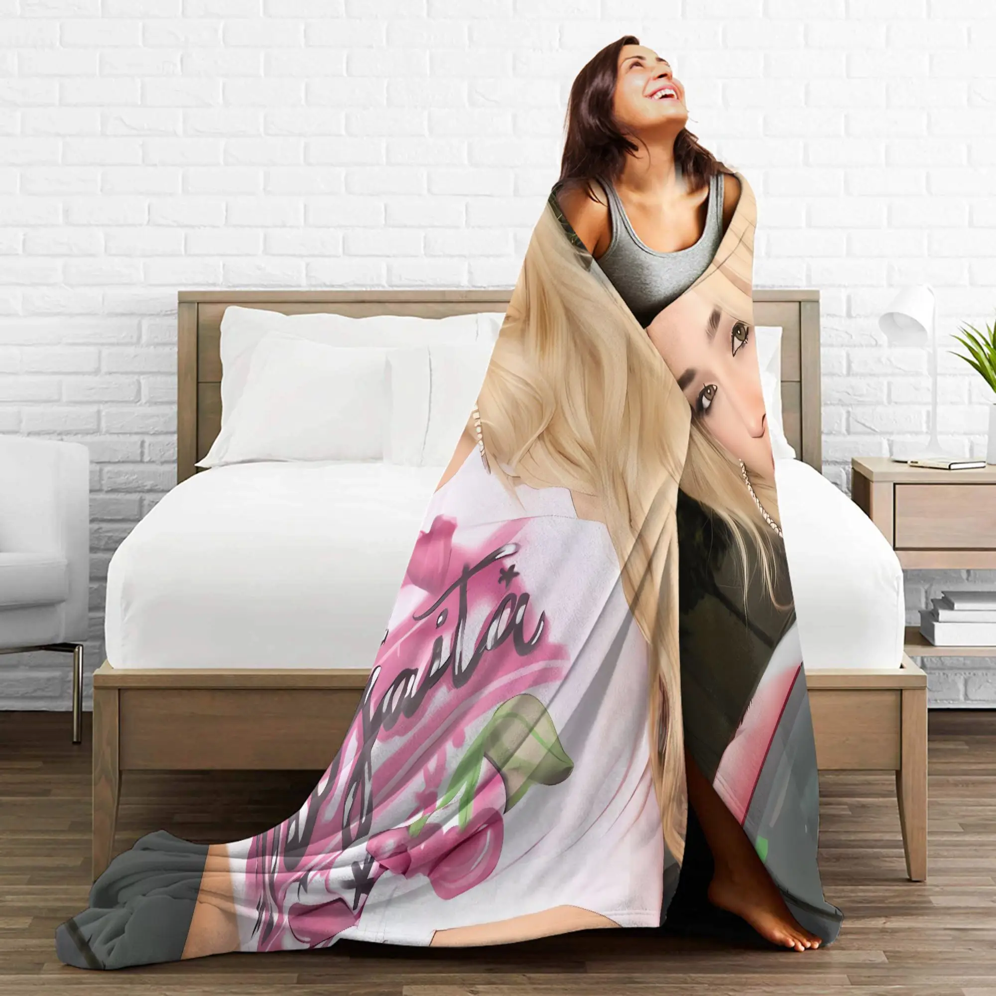 البطانيات الدافئة الناعمة الفتيات الزخرفية Lolas Indigos 2025 جولة الفراش يلقي الفانيلا المفرش لسرير الأريكة غطاء مريح