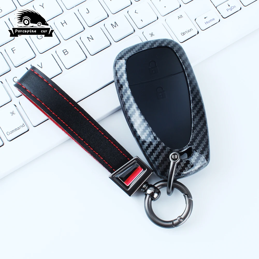 ABS Carbon Remote Car Key Cover Case Holder for Chevrolet Cruze Spark 2016 2 Buttons Excellent Smart Remote FOB Key Shell Holder