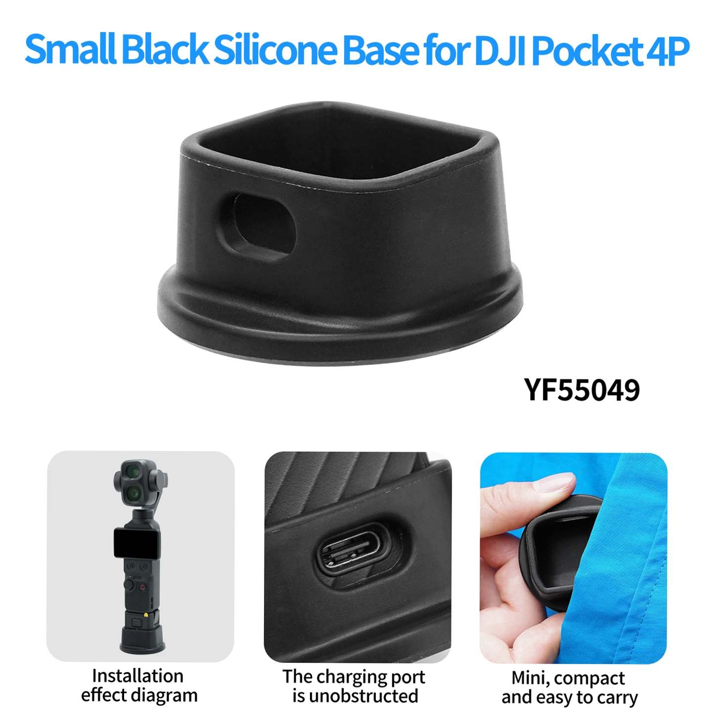 Für DJI Pocket 4Pro Silikon-Schutzhülle, kratzfest, stoßdämpfend, keine Tasteninterferenz, Gimbal-Kamera-Schutzfolie – Detail 20