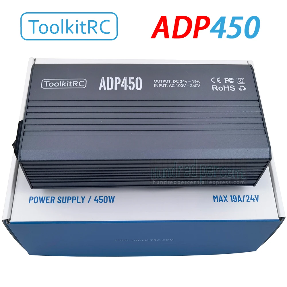 ToolkitRC ADP450 Power Adapter 450W, Output 24V19A, Model Toy Charger Accessory, Suitable For DC Charger M8D M9 M6D M7 M8P