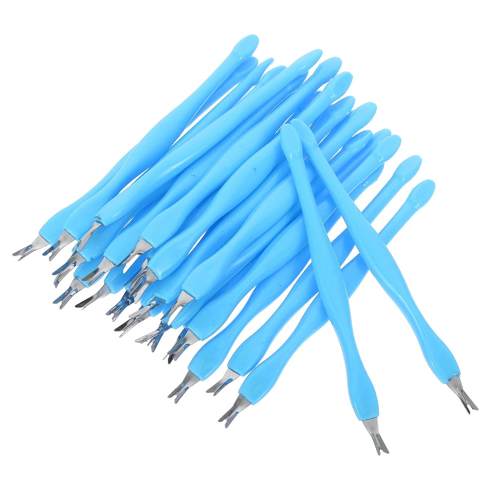 

24pcs Grooming Tools Stainless Steel Cuticle Remover Fork Dead Skin Shovel V Shaped Manicure Home Cuticle Dead Skin Remover