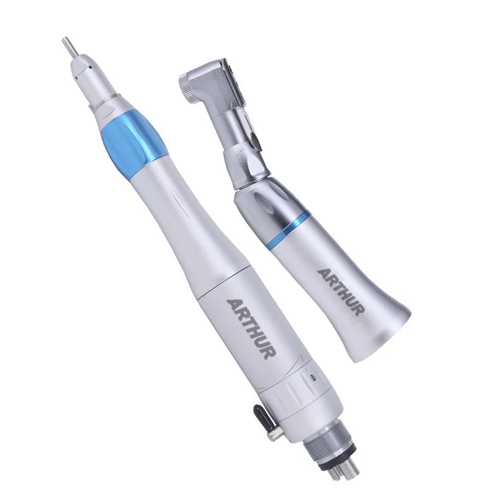 ARTHUR Dental 1:1 Low Speed Handpiece kit LED Standard Head Straight Contra Angle Air Turbine 2/4/6 Hole Internal/External Water