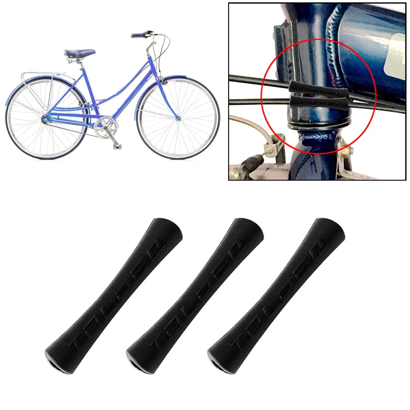 3/6pcs Bicycle Cable Protector Shift Brake Rubber Line Pipe Sleeve MTB Frame Protection Anti-friction Cycling Wrap Guard Tubes