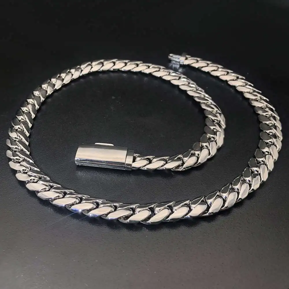 

Factory Custom High Quality Cuban Chain Real 925 Sterling Silver Fine Jewelry Hip Hop Fine Jewelry