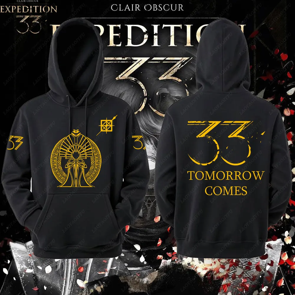 Expedição 33 homens mulheres hoodies escuro fantasia pullovers rpg gamer expedição 33 com capuz amante presente videogame moletom gráfico