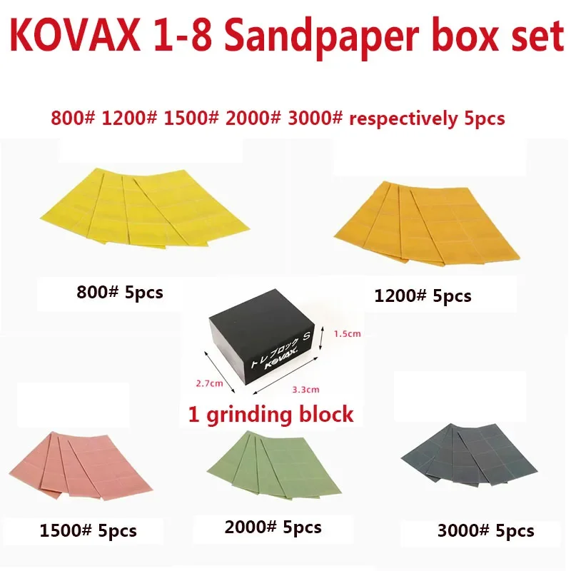 

KOVAX 25pcs Square SandpaperCar Paint StainsPolishing Beauty Paste Set Scratch Repair Sandpaper