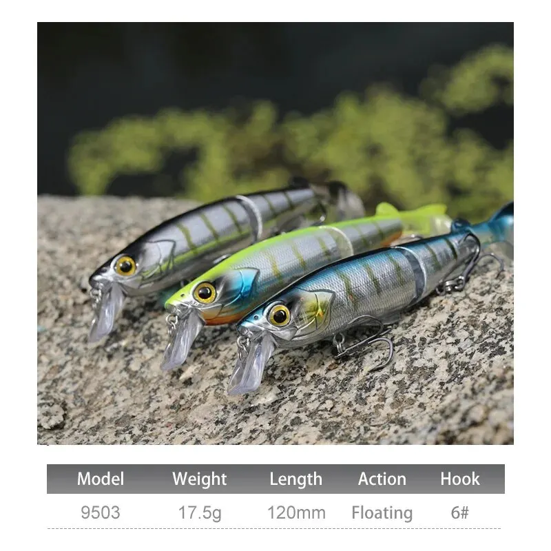 Kingdom Señuelo Lucio Jerkbait Multiarticulado Flotante - imagen 4