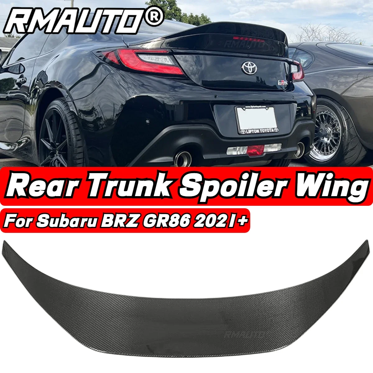 BRZ Real Carbon Fiber Car Rear Trunk Spoiler Boot Lip Wing Lid Rear Tail Body Kit For Subaru BRZ 2021+ Toyota ZA86 GR86