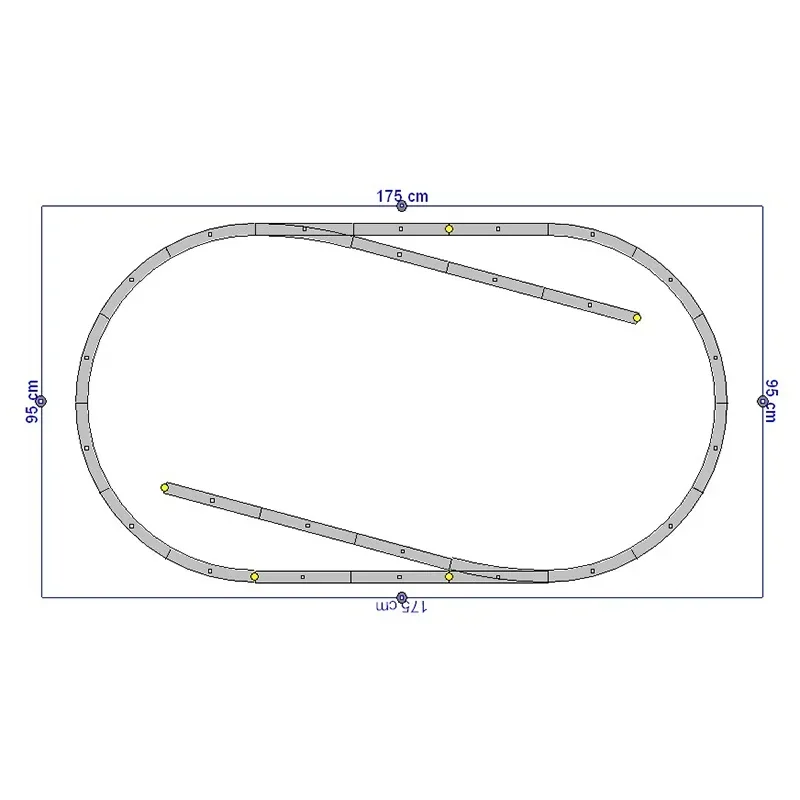 Train Model Track PIKO HO Type 1/87 Track Set, A Variety of Options, The Size Shown In The Figure, The Best Choice for Beginners