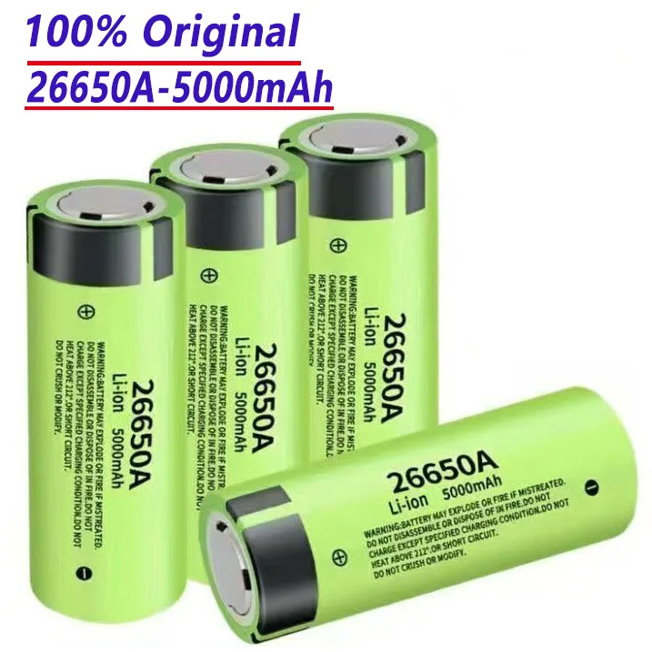 

100% original 26650 20A rechargeable battery 26650A. 3.7V 5000mAh. Suitable for various lithium battery products.