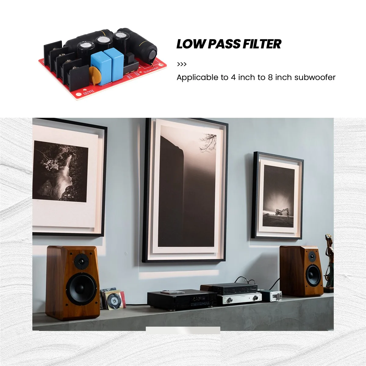 A52TPure Bass Subwoofer Second-Order Crossover Speaker Frequency Divider DIY Home Theater