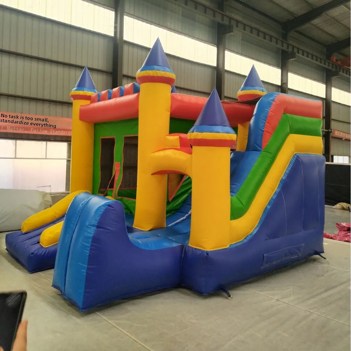 Outdoor Indoor Eco-Friendly Inflatable Castle Children Trampoline Slide Combo Bouncy Playground Equipment PVC 5x5x4 2-Yearglobal