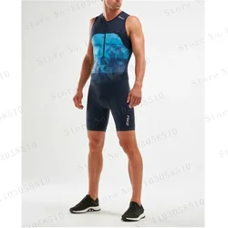 zxu Skinsuits Trisuit Triathlon Men Triathlon Clothes sleeveless Cycling Skinsuits Sets Jumpsuit Kits Cycling Jerseys 2024