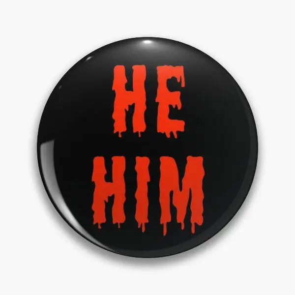 انه له عبر الضمائر دبوس زر أحمر Spo لينة زر دبوس قبعة الإبداعية موضة هدية المرأة الكرتون المعادن التلبيب دبوس الملابس عاشق #1